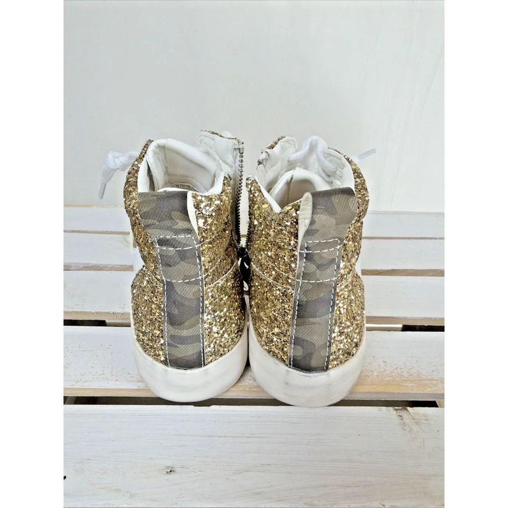 New Vintage Havanna White Lace Up Zip Up High Top Sneaker #1044 Women Size 7.5
